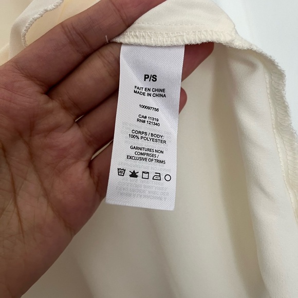 Dynamite Cream Tie-Neck Ruffled Blouse - Picture 4 of 7